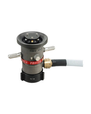 Adjustable flow self-inducting foam monitor nozzle (AL)