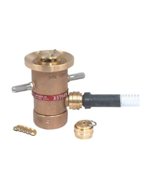 Adjustable flow self-inducting foam monitor nozzle (Brass)