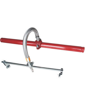 Braided flexible sprinkler hose and fittings assembly
