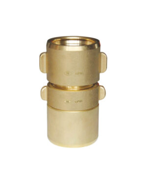 Brass fire hose coupling
