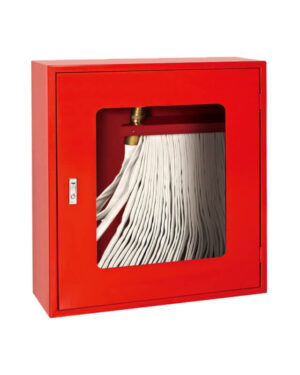 Combined hose rack and landing valve cabinet