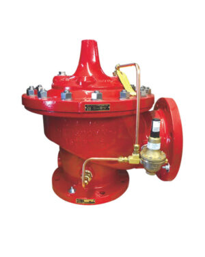 Flanged angle type pressure reducing valve