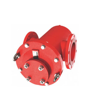 Flushing flanged basket strainer