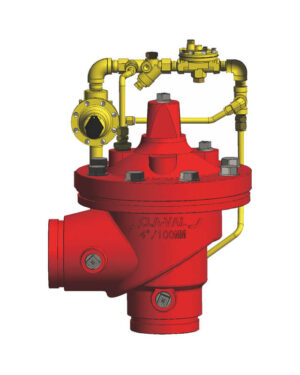 Grooved angle type pressure relief valve