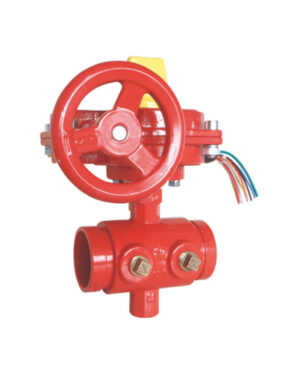 Grooved butterfly valve (Gear actuator & tamper switch & tapped body)