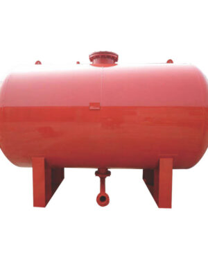 Horizontal pump pressure tank