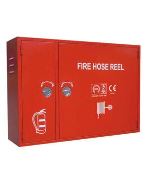 Horizontal two compartment fire cabinet
