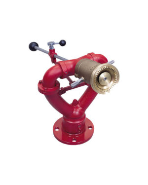 Manual operated lever control foam monitor (Double waterway)