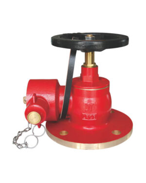Right-angle type wet landing valve