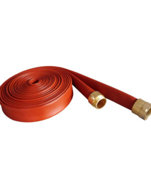 Rubber covered fire hose