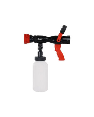 Self-inducting foam nozzle (Pistol grip and foam concentrate can)