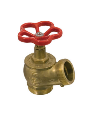 Threaded outlet oblique type landing valve