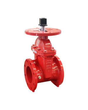 Flanged NRS gate valve with post flange and wrench nut