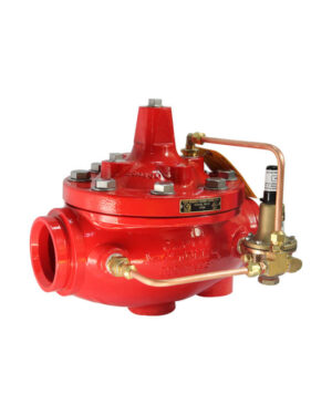 Grooved globe type pressure reducing valve