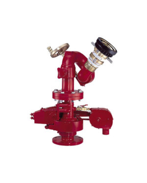 Water powered oscillating foam monitor