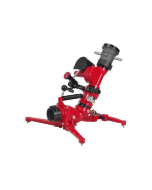 Water powered oscillating portable ground foam monitor